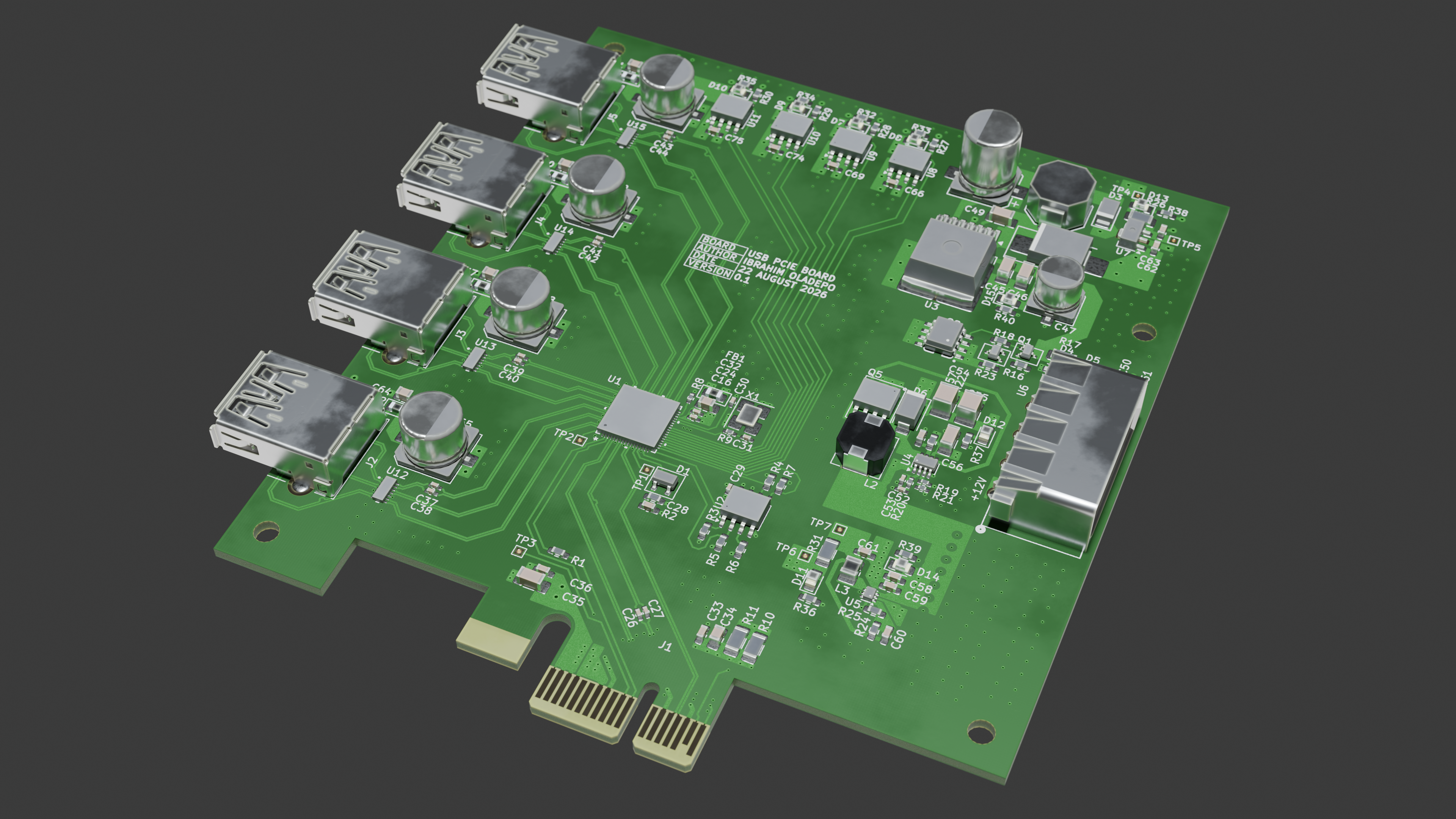 USB PCIE Board, from the project README