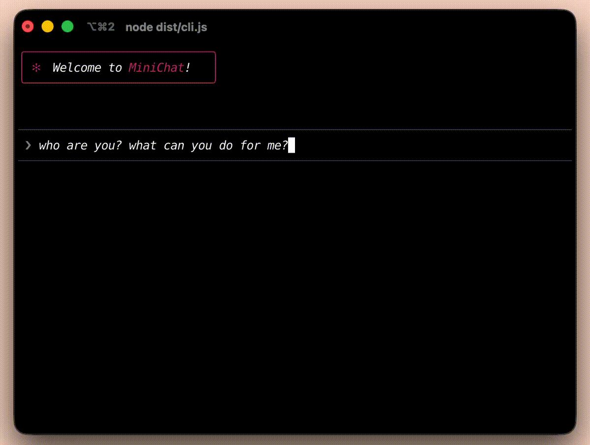 MiniChat demo