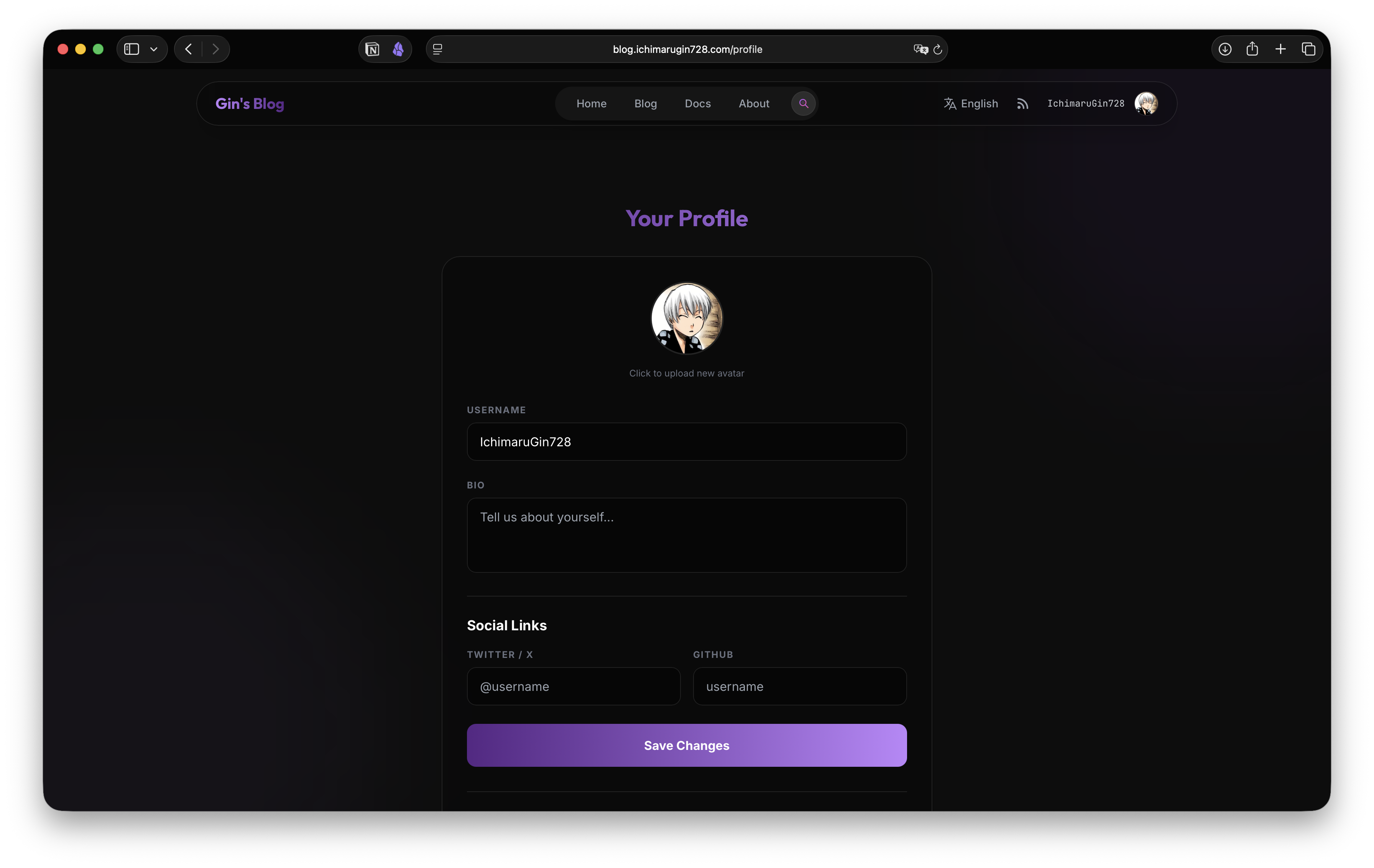 Profile Page