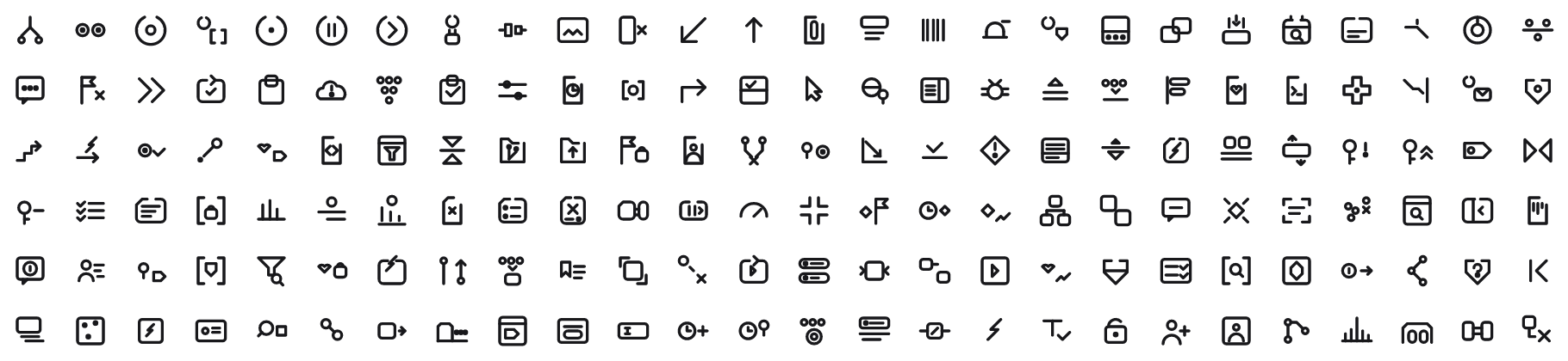156 IconMind icons taken evenly across the set: agents, models, vector databases, MCP servers, charts, files and arrows