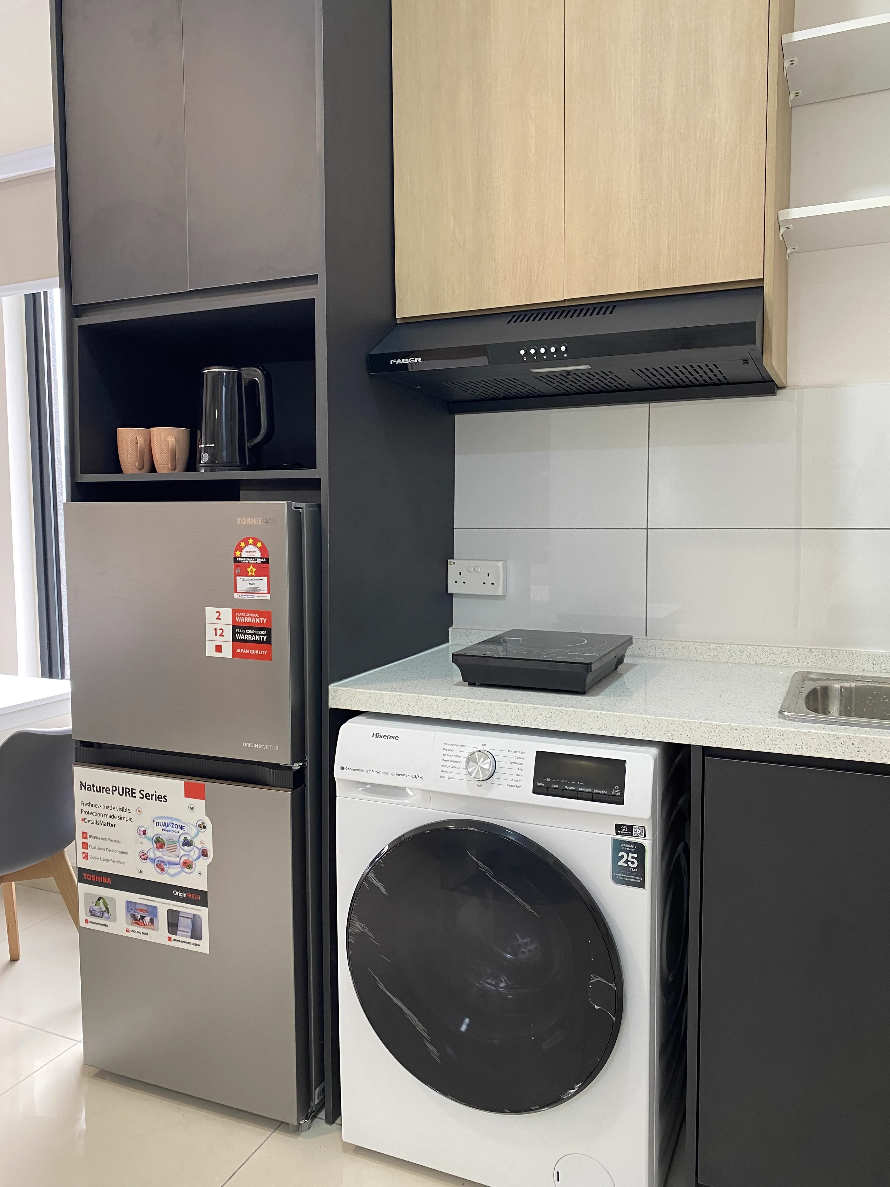 Compact Kitchenette & Laundry