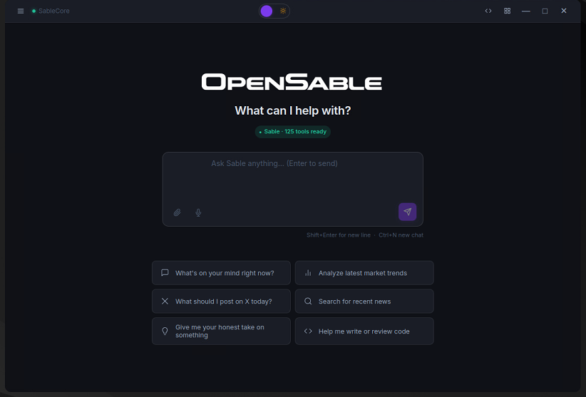 Open-Sable Desktop App