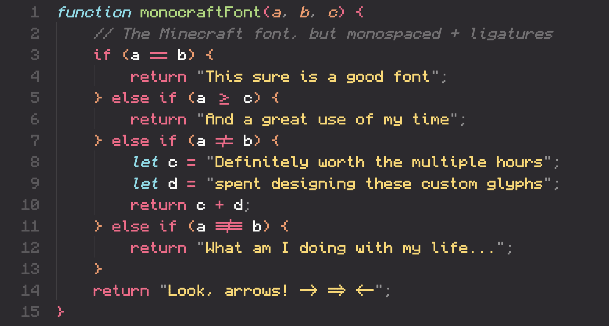 Programming fonts