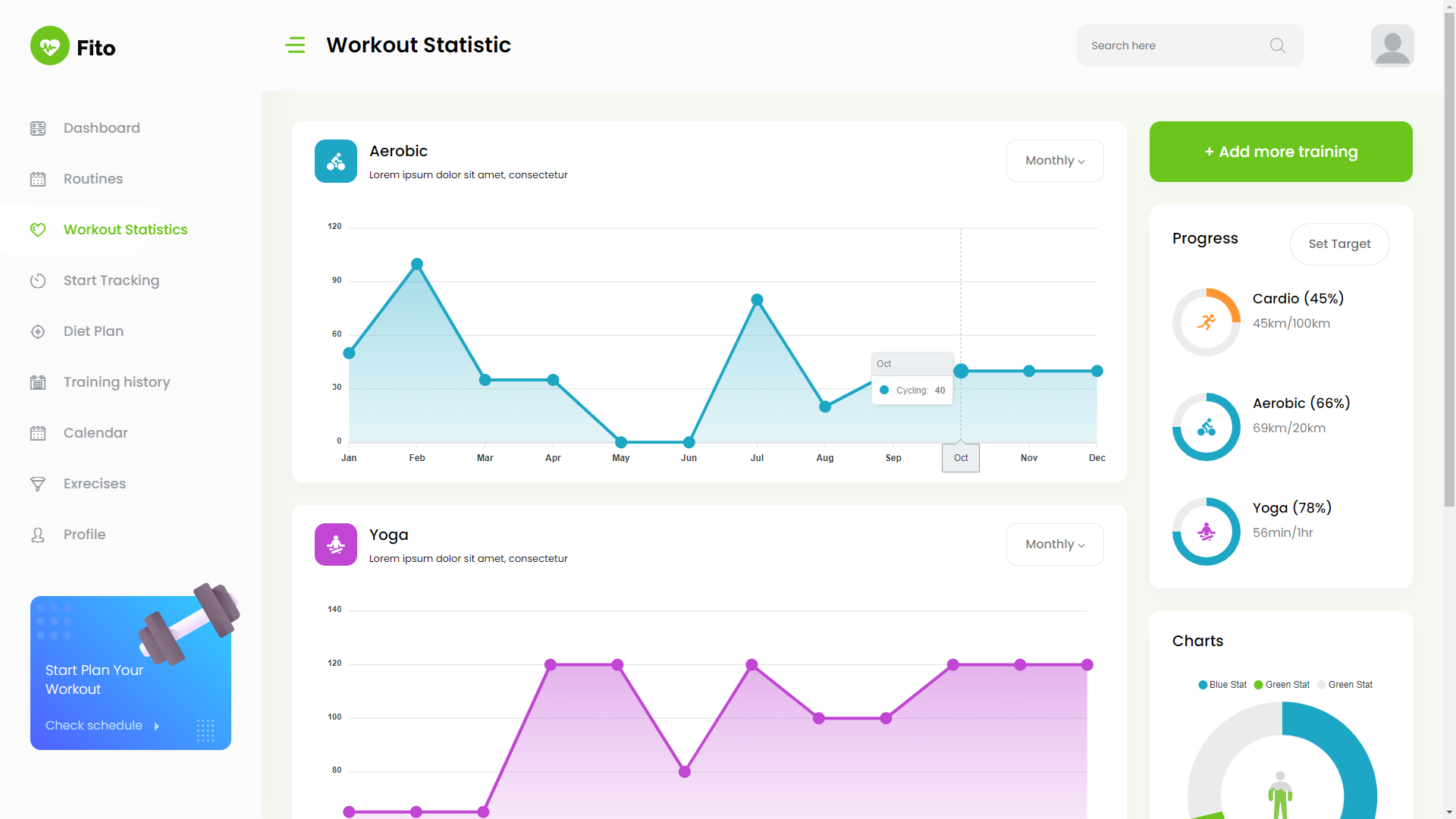 Workout Statistics screenshot