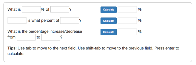 percentage view