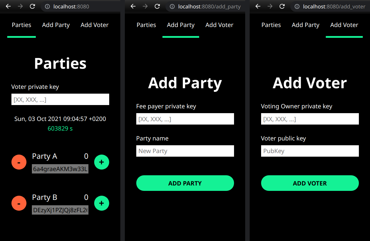 Voting system example