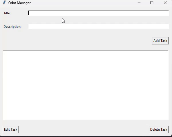 Odot Manager Demo