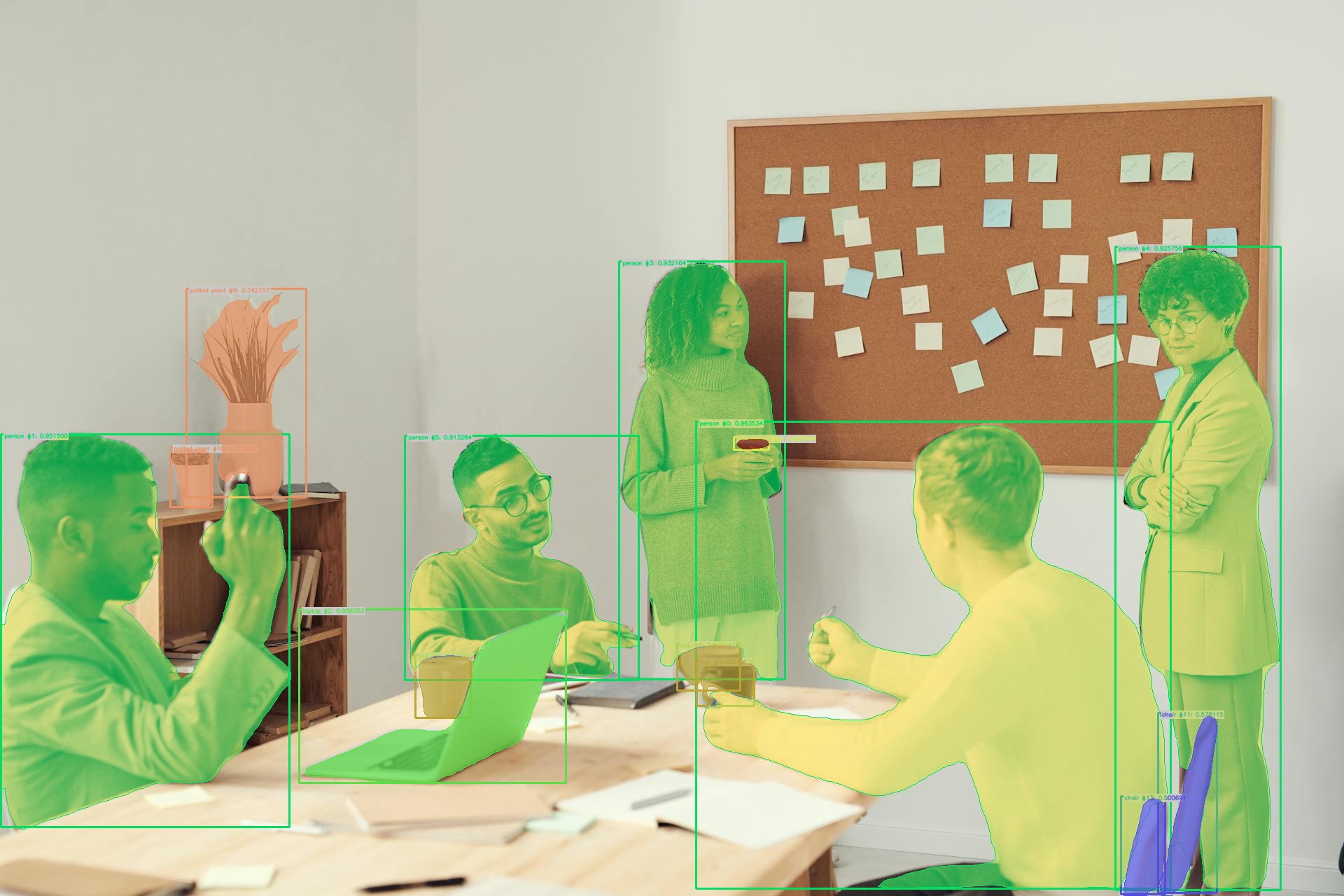 Desk object segmentation