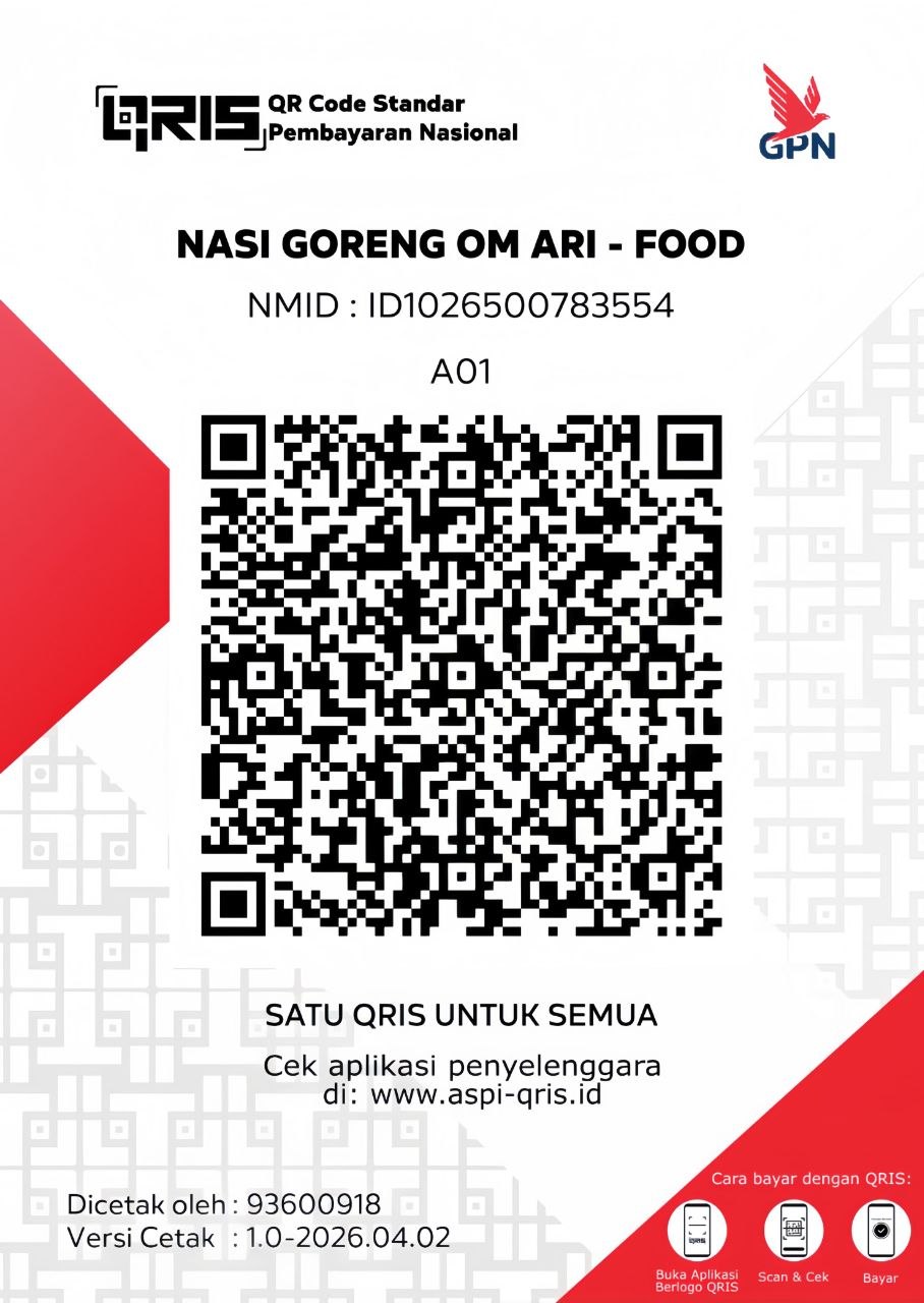 QRIS Pembayaran Nasi Goreng Om Ari