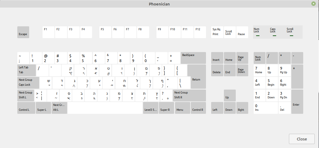 phoenician keyboard