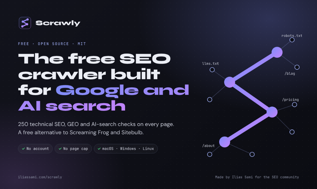 Scrawly: Free Desktop SEO Crawler Built for Modern Search