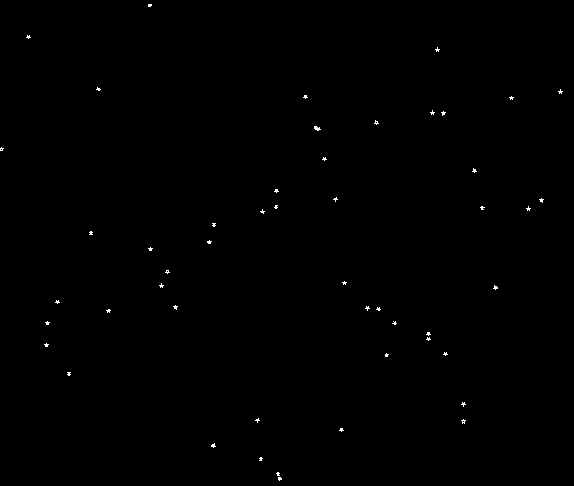 Starry sky generated from starry_sky.py