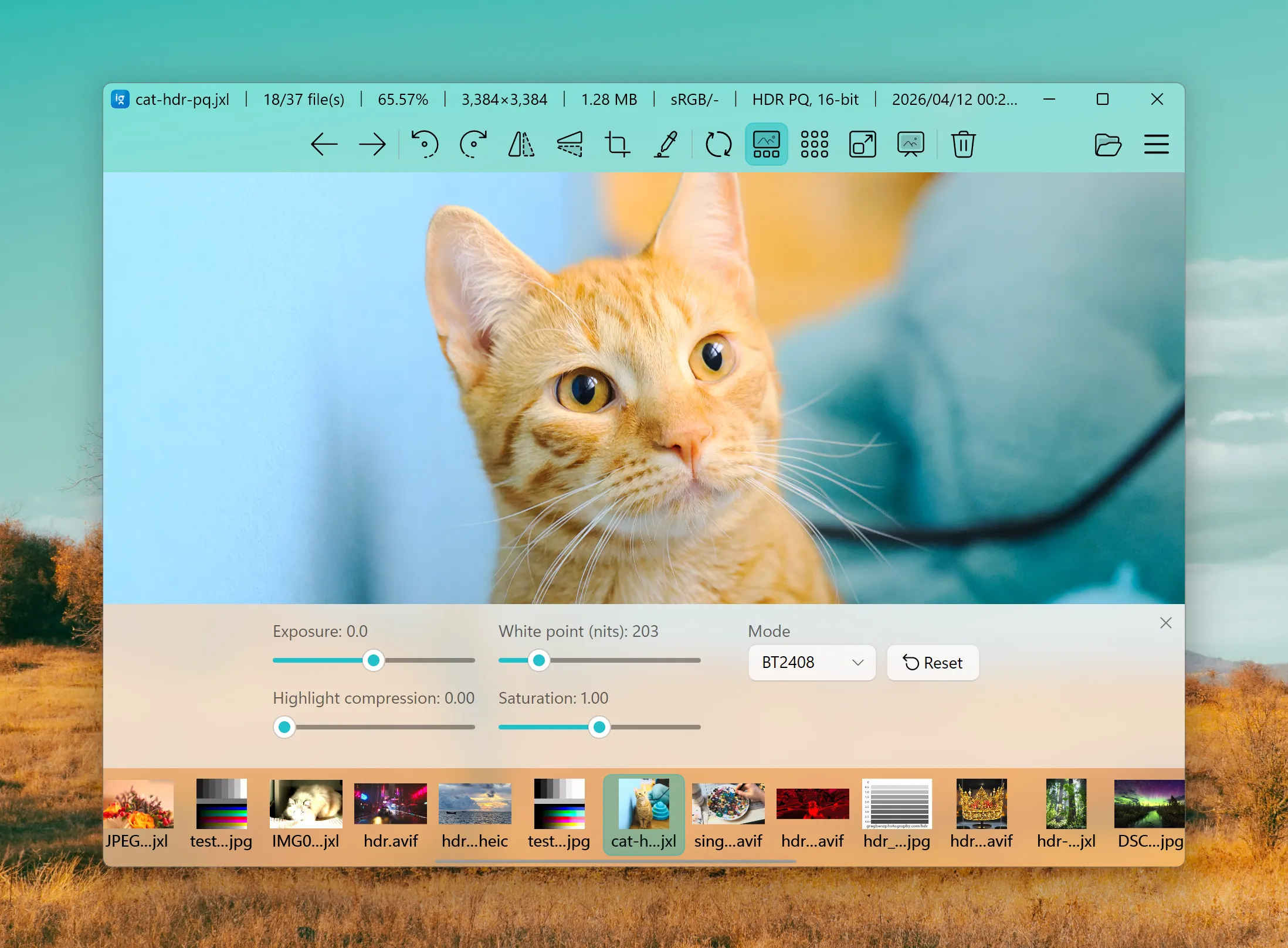 ImageGlass HDR Tone Mapper tool on Windows