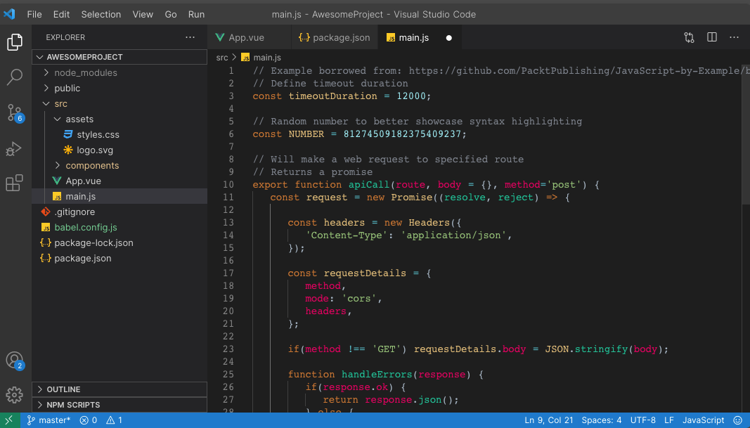 EyeGuard, a a VSCode theme