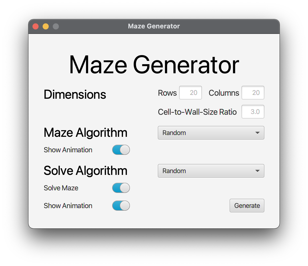 GitHub - imericxu/Maze-JavaFX: Maze Generator is a JavaFX application ...