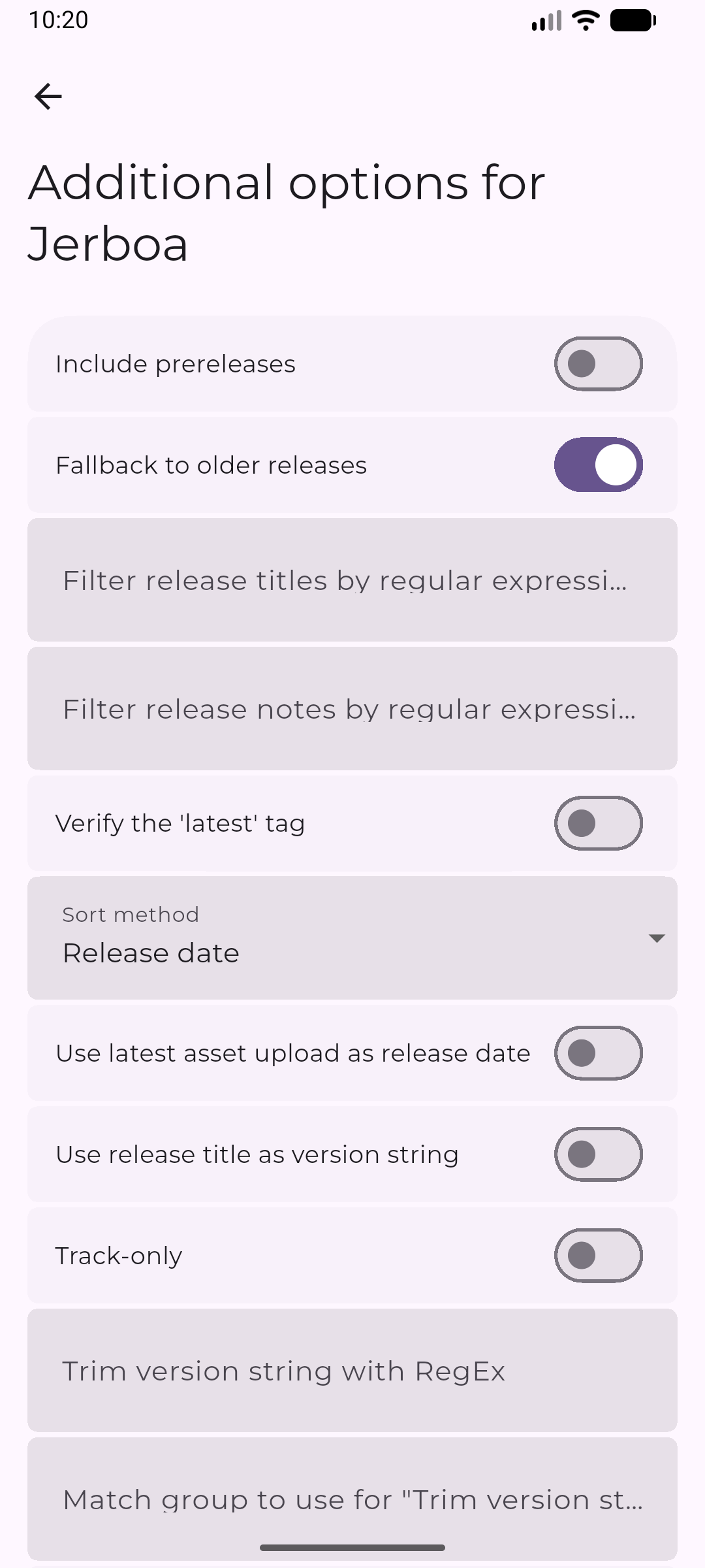 App Options