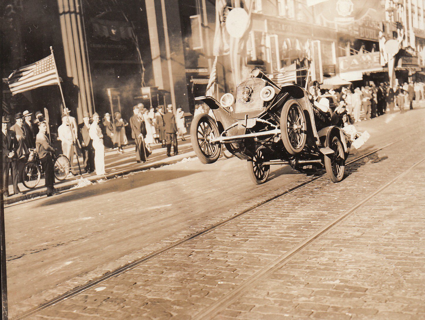 A photograph of a wheelie.
