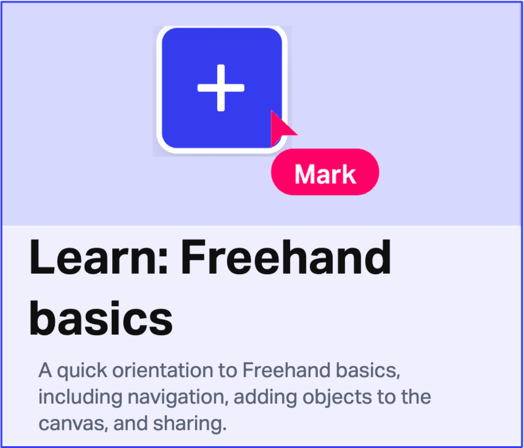 Template to learn the basics of Freehand