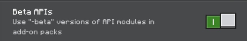 Beta APIs Example