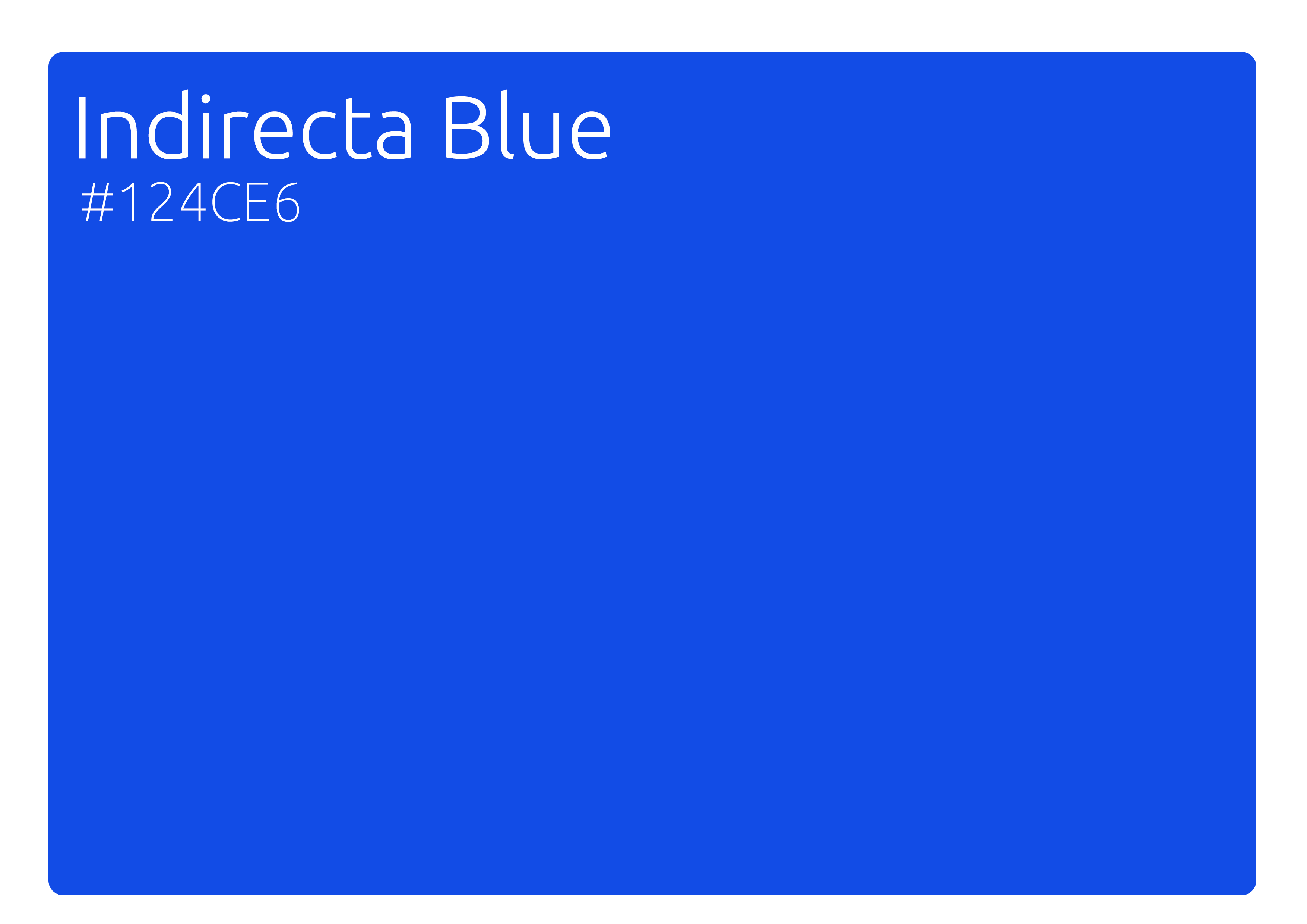 Indirecta Blue