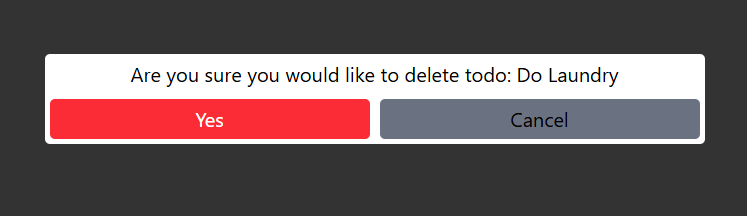 todo delete modal