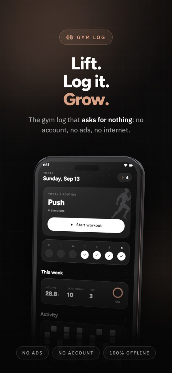 Lift. Log it. Grow.