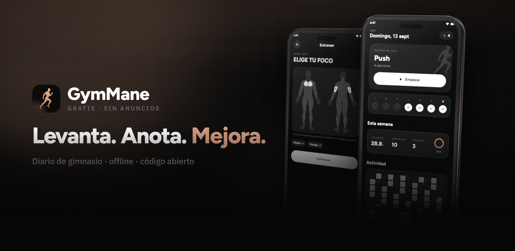 GymMane — Levanta. Anota. Mejora.