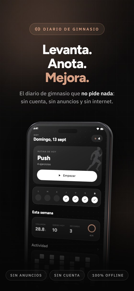 Levanta. Anota. Mejora.
