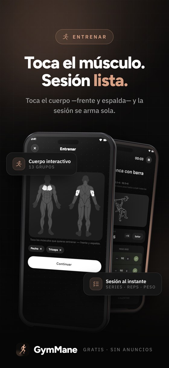 Toca el músculo y tienes la sesión