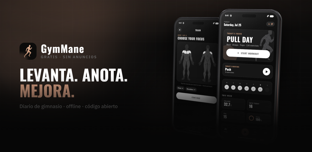 GymMane — Levanta. Anota. Mejora.