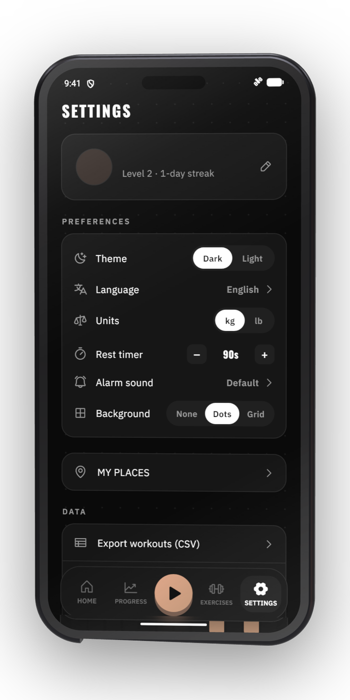 Settings