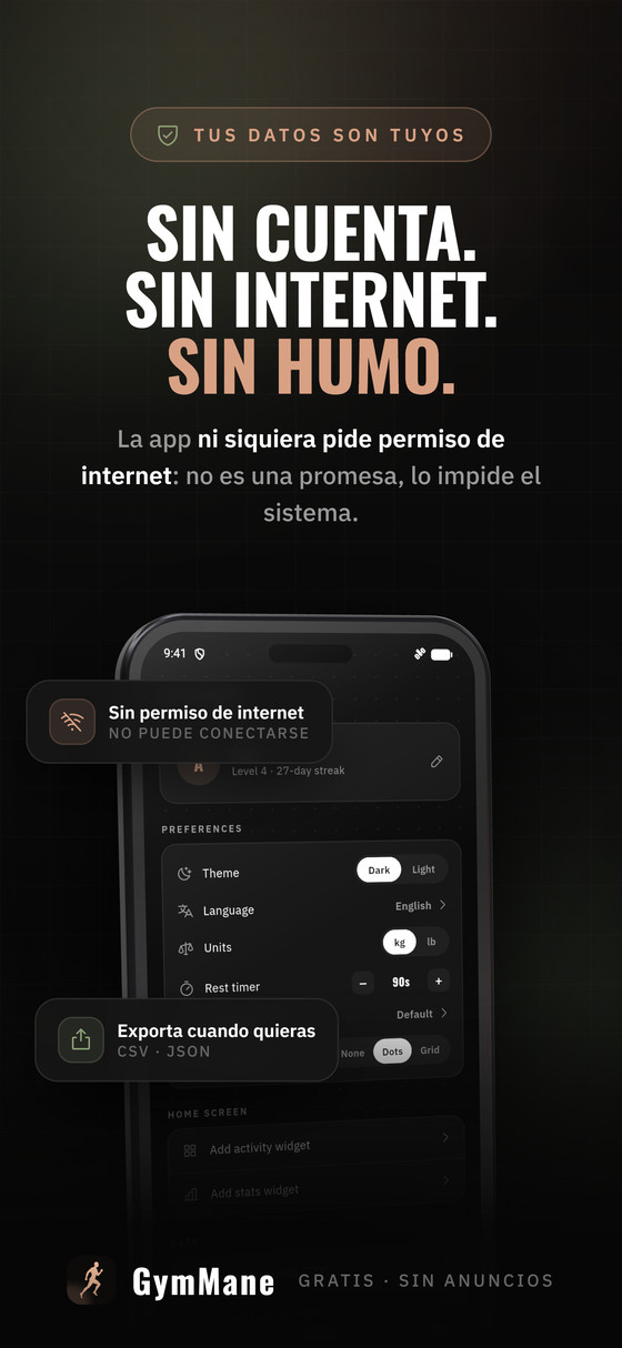 Sin cuenta. Sin internet. Sin humo.