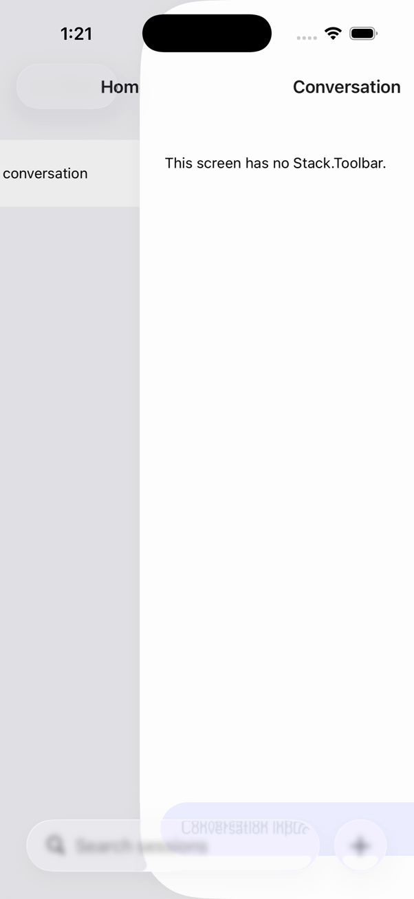 [iOS] Stack.Toolbar search and button overlap the destination during ...