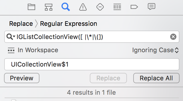 Replace IGListCollectionView