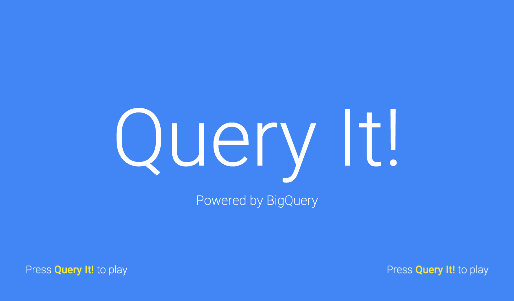 Query It! Intro Screen