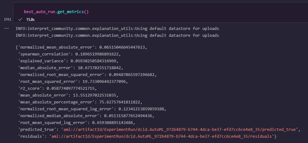 AutoML Metrics