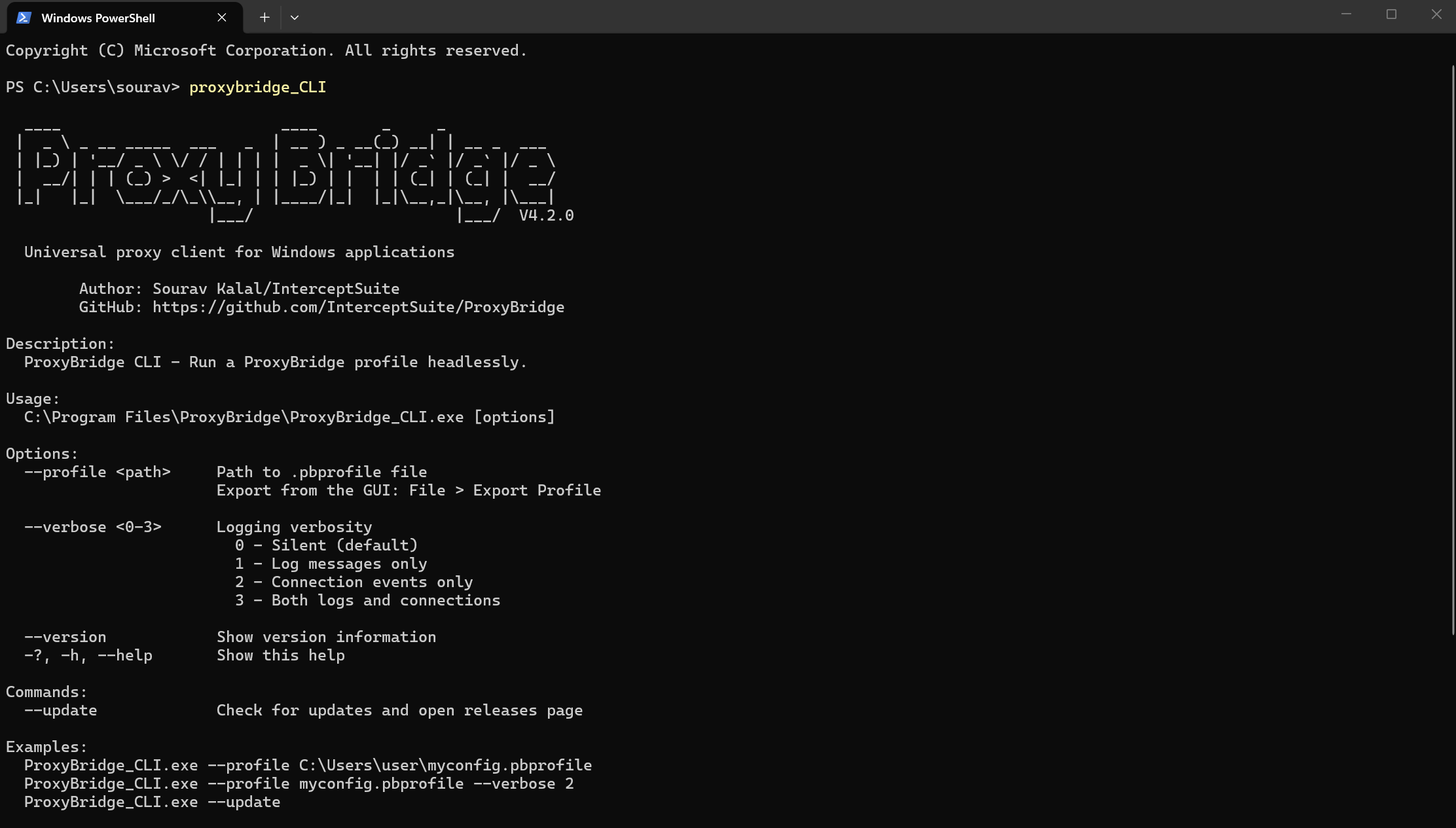 ProxyBridge CLI