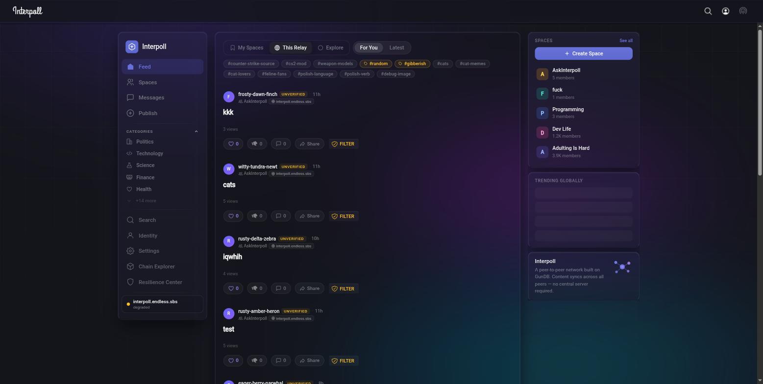 InterPoll — decentralized polling platform
