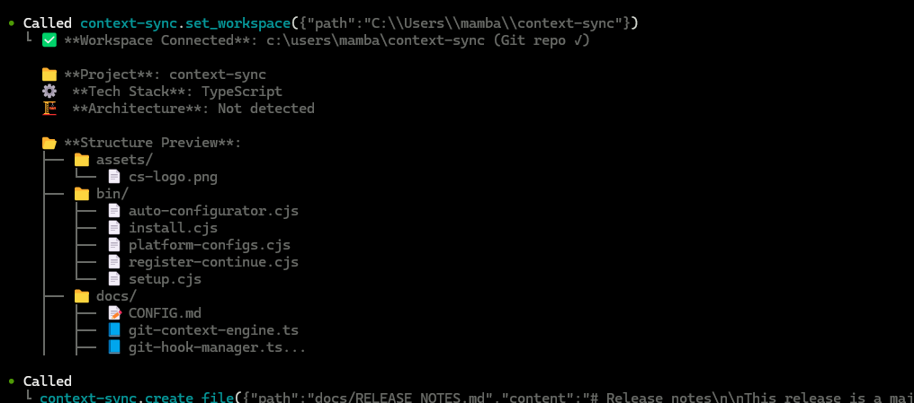 Context Sync screenshot