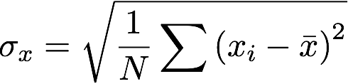 Standard deviation equation