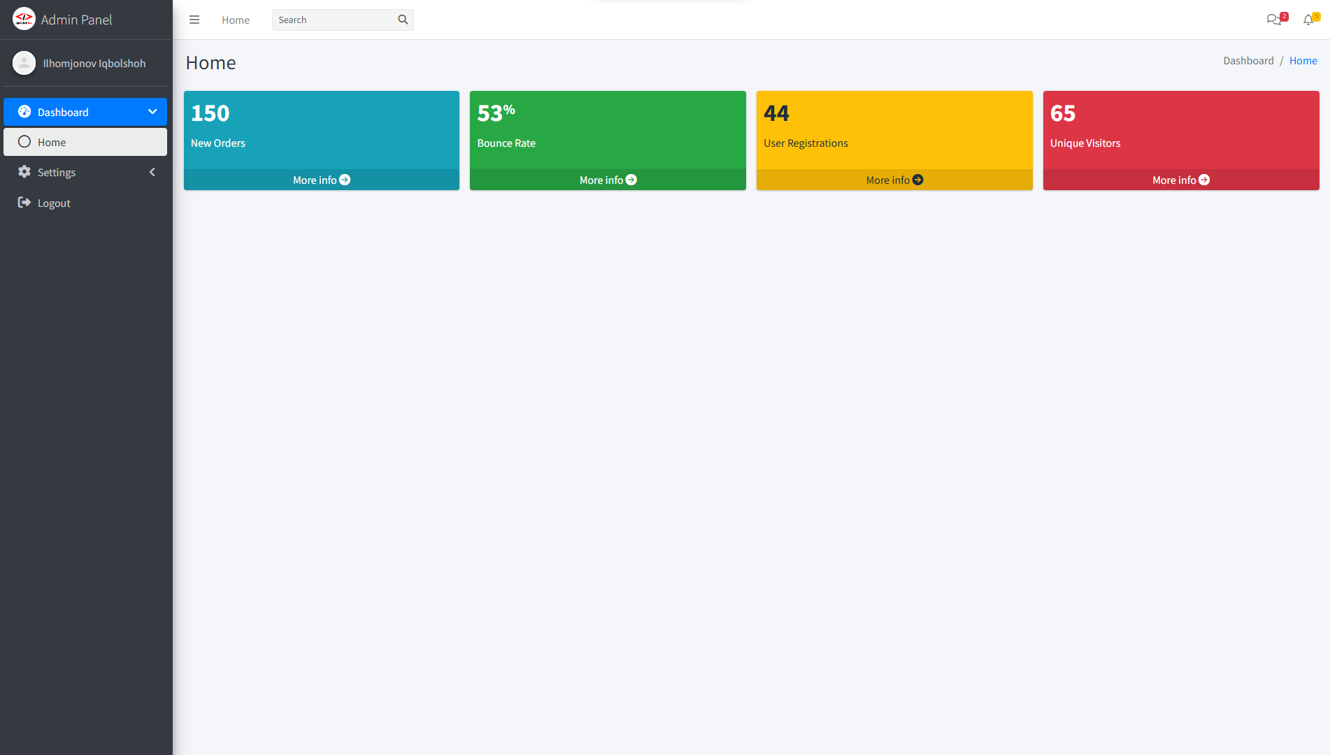 php-admin-panel 网站模板截图