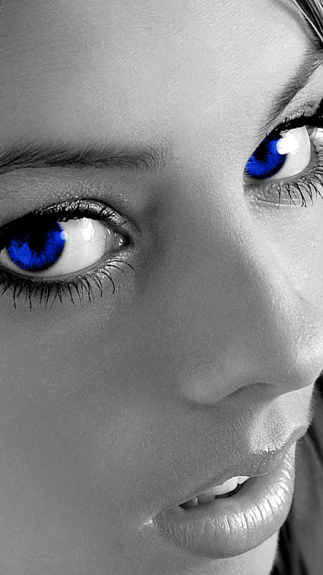 Selective color — blue eyes isolation