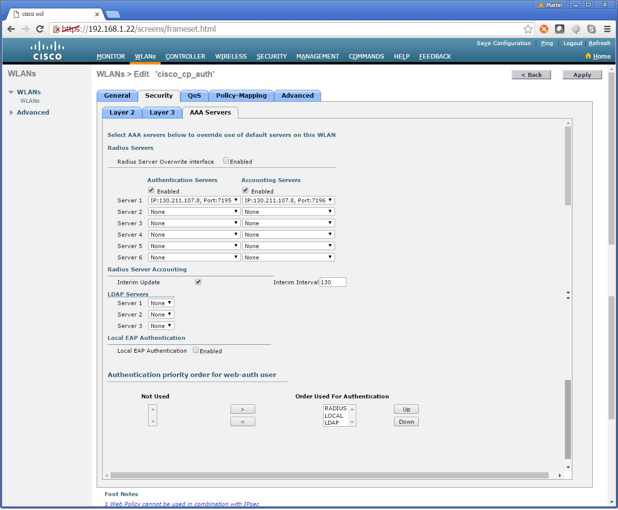 Cisco Wlc Cloud Radius Captive Portal Hotspot2 0