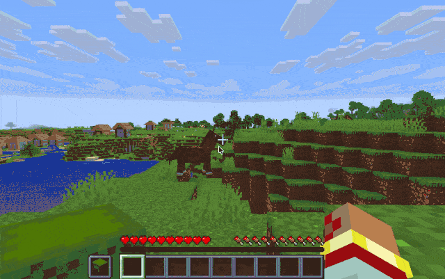 Cycling through a shulker of plants while building