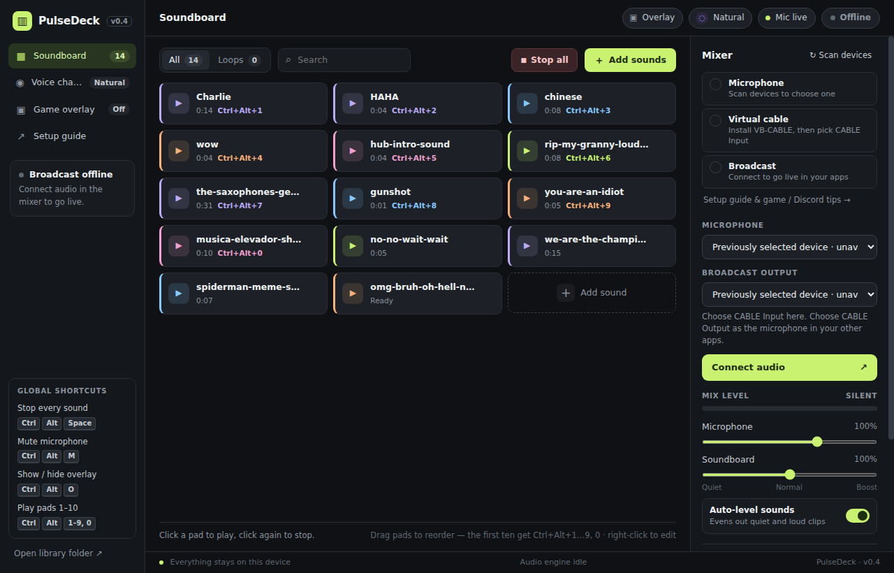 PulseDeck soundboard