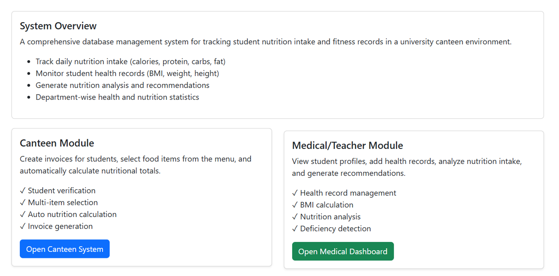 Student Nutrition & Fitness Tracker