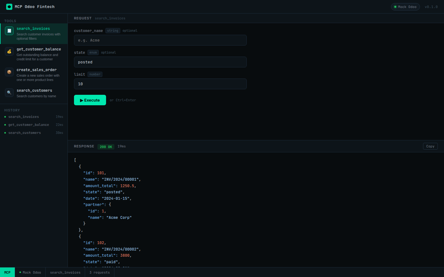 search_invoices — filtered by state=posted