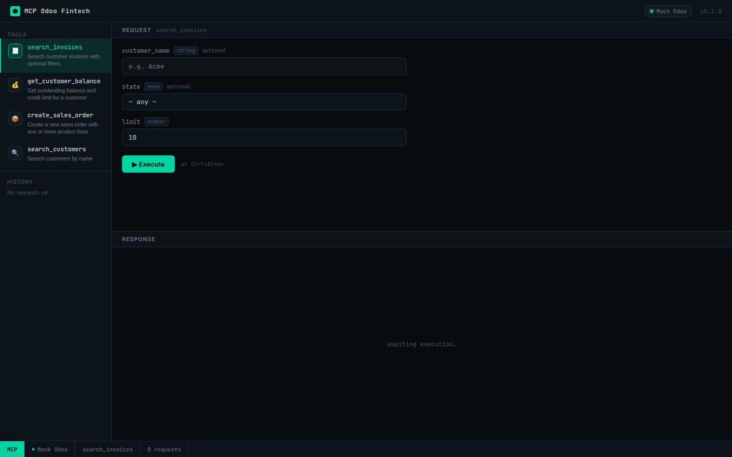 Inspector overview — all 4 tools visible in the sidebar