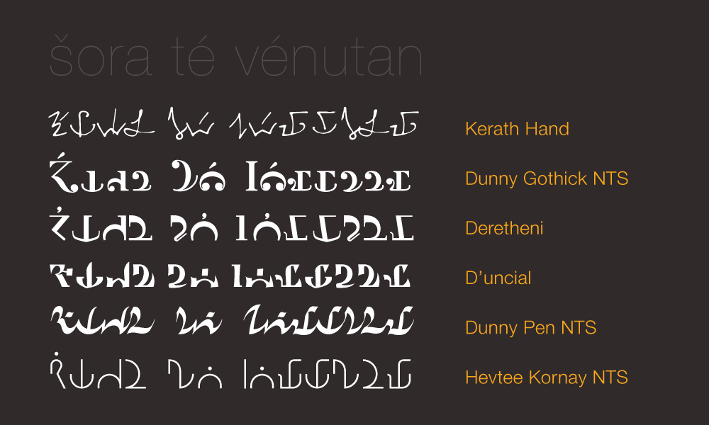 Specimen of the Dunny Fonts collection