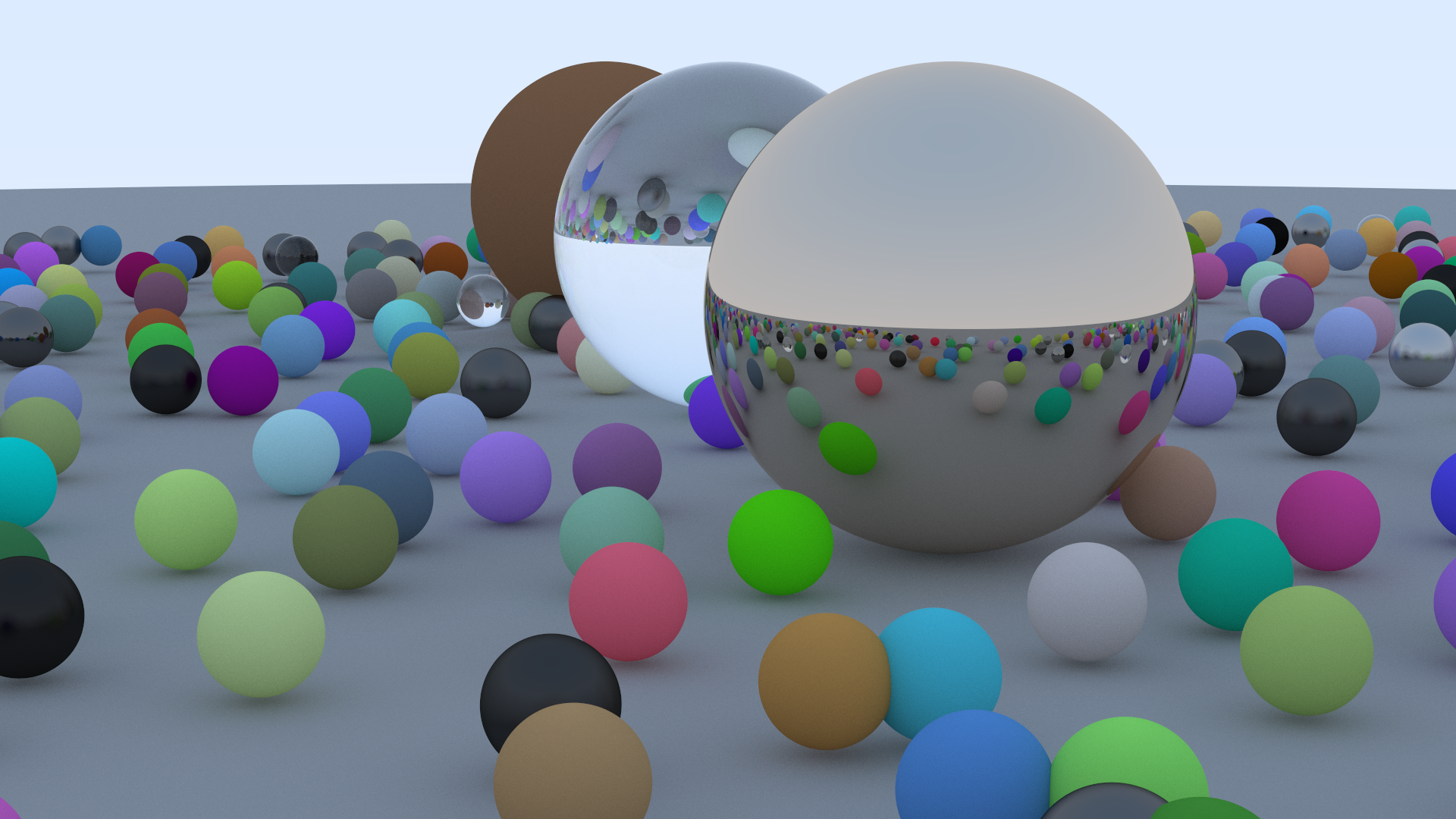 Rendering with random spheres